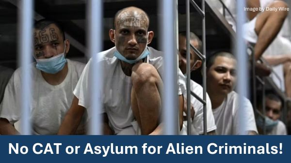 No CAT or Asylum for Alien Criminals!