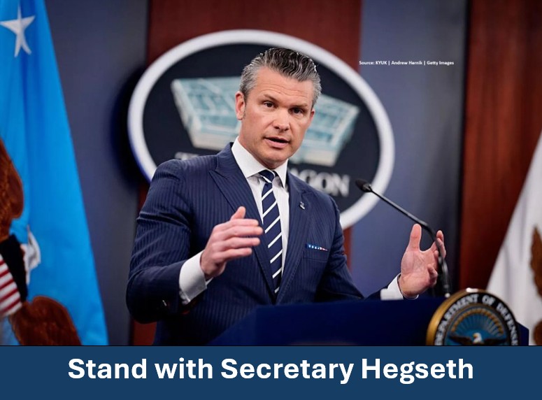 Stand with Secretary Hegseth