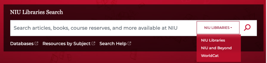 New library search bar.