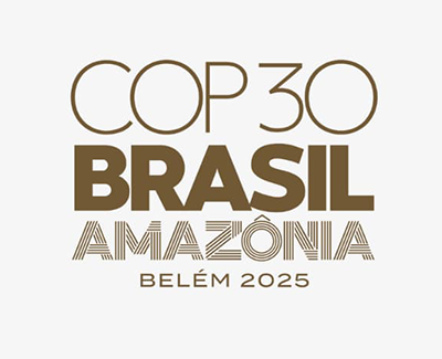 Logo for COP30, which includes the text: COP30: Brasil Amazonia Belem 2025