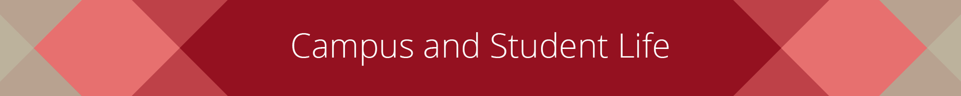 Campus and Student Life section banner