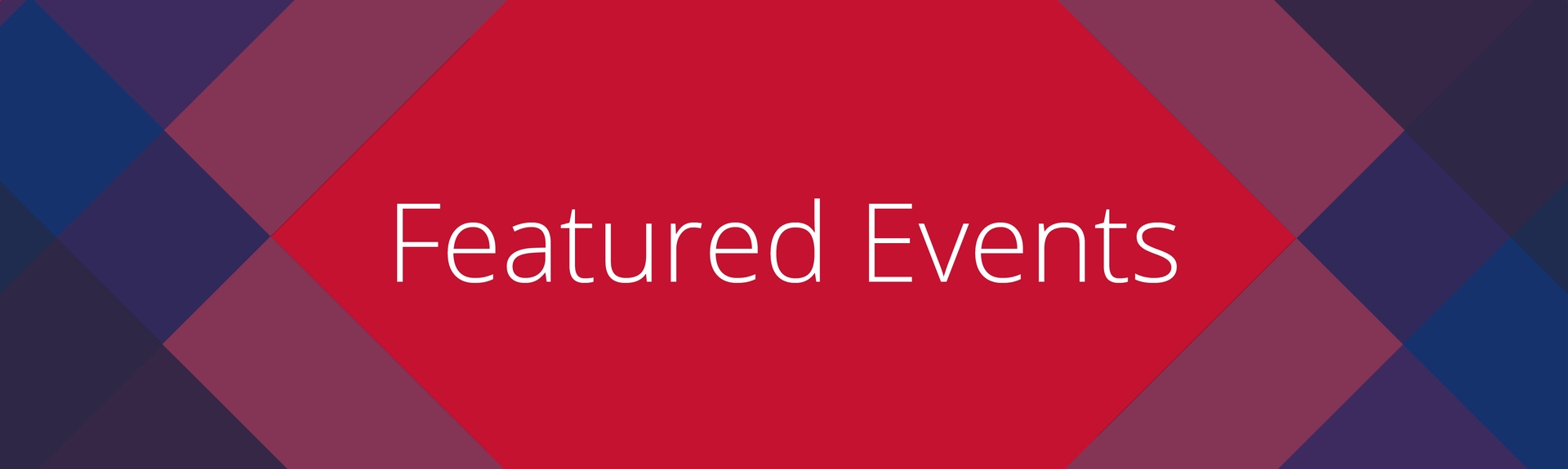 Featured Events section banner