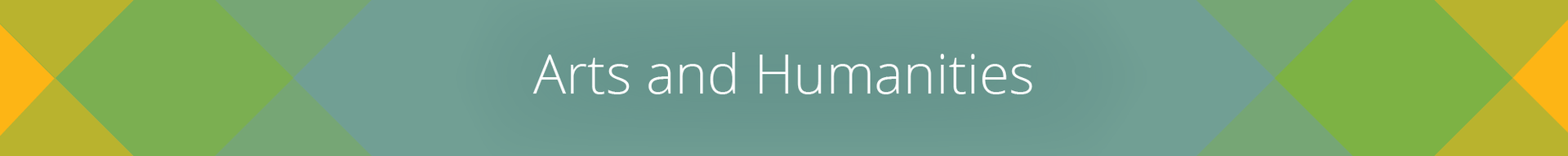 Arts and Humanities section banner