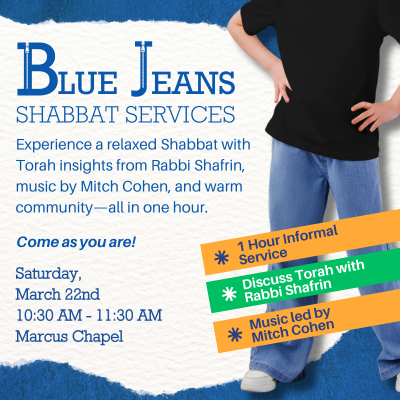 Blue Jeans Shabbat Service