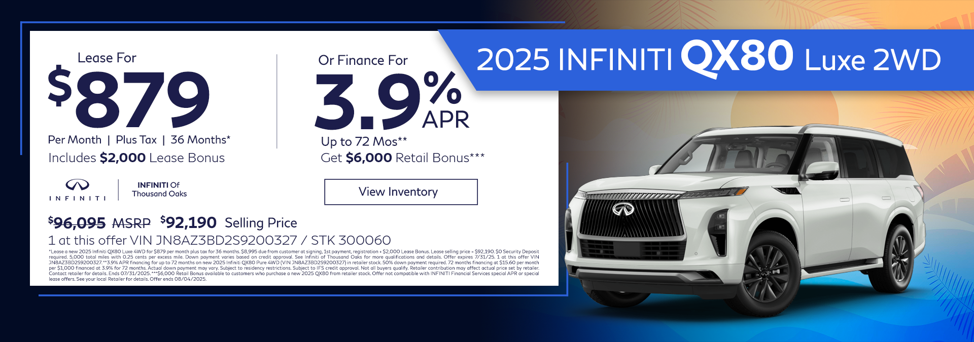 Infiniti Thousand Oaks New Car Specials
