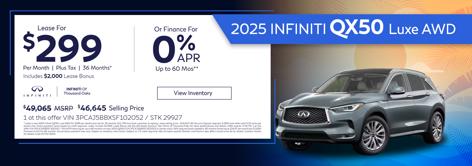 Infiniti Thousand Oaks New Car Specials