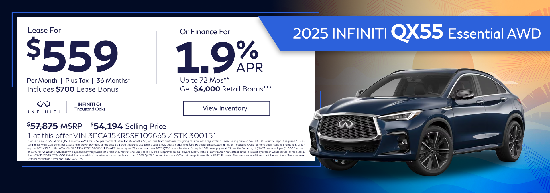 Infiniti Thousand Oaks New Car Specials