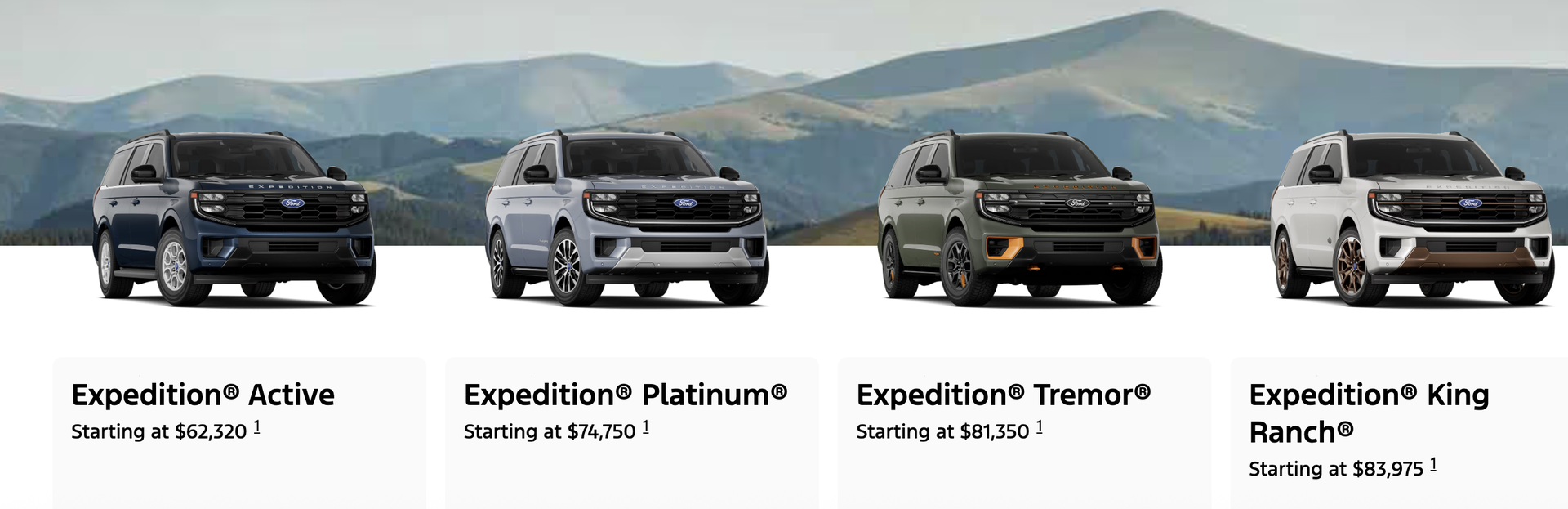 2025 Ford Expedition® SUV | Pricing, Photos, Specs \u0026 More | Ford.com, image size:1920x623