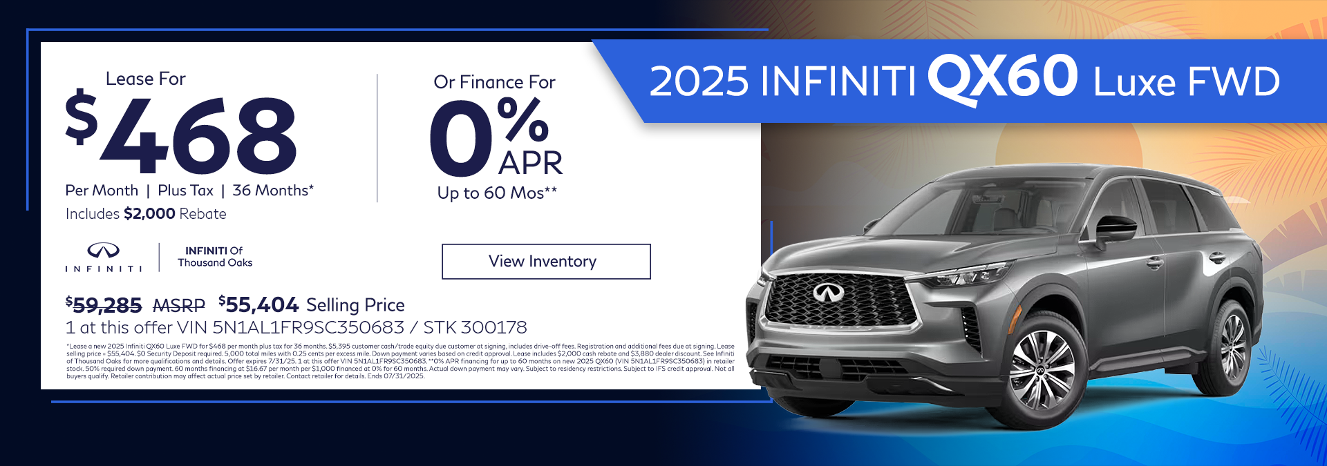 Infiniti Thousand Oaks New Car Specials