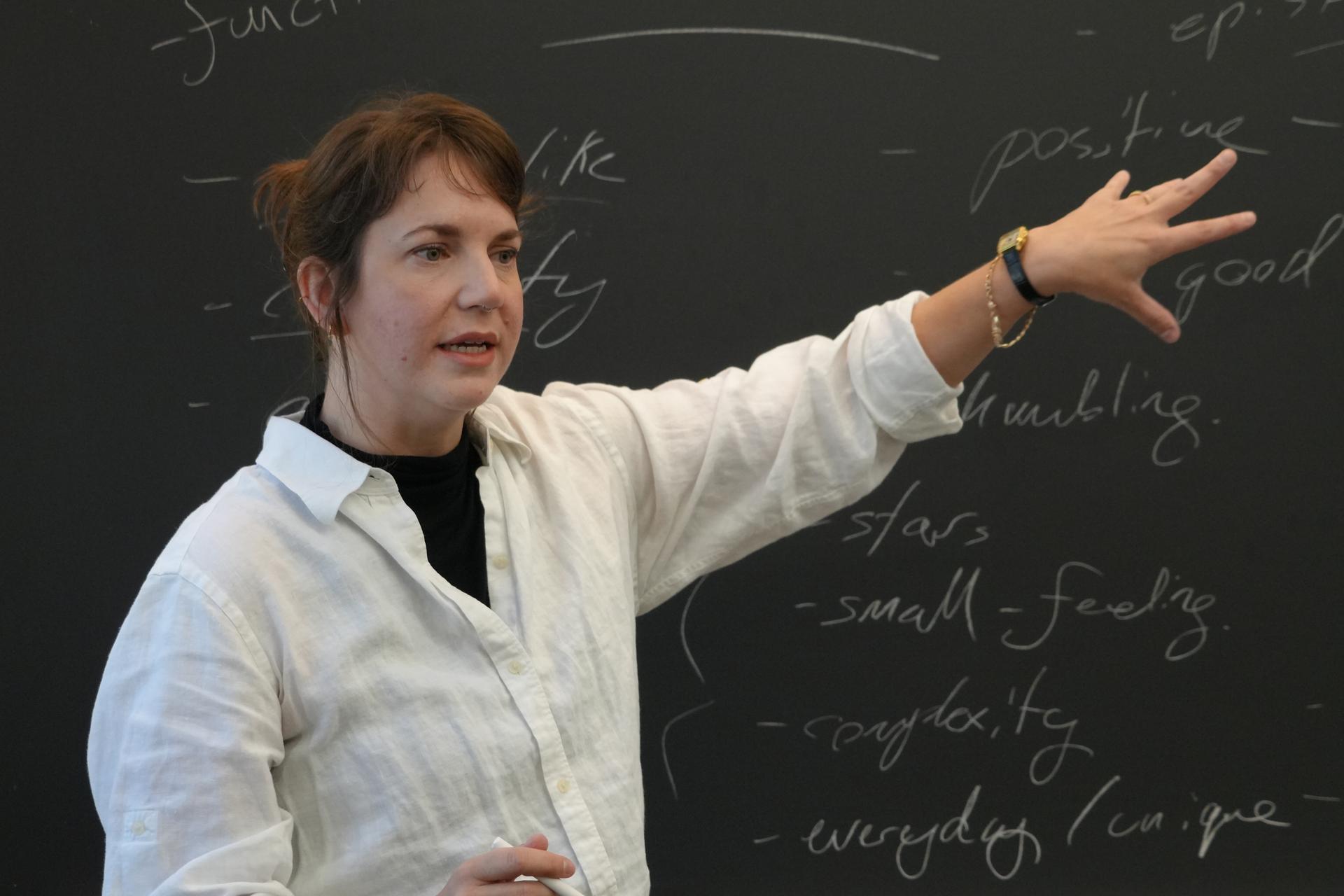 Judith Brunton in class teaching