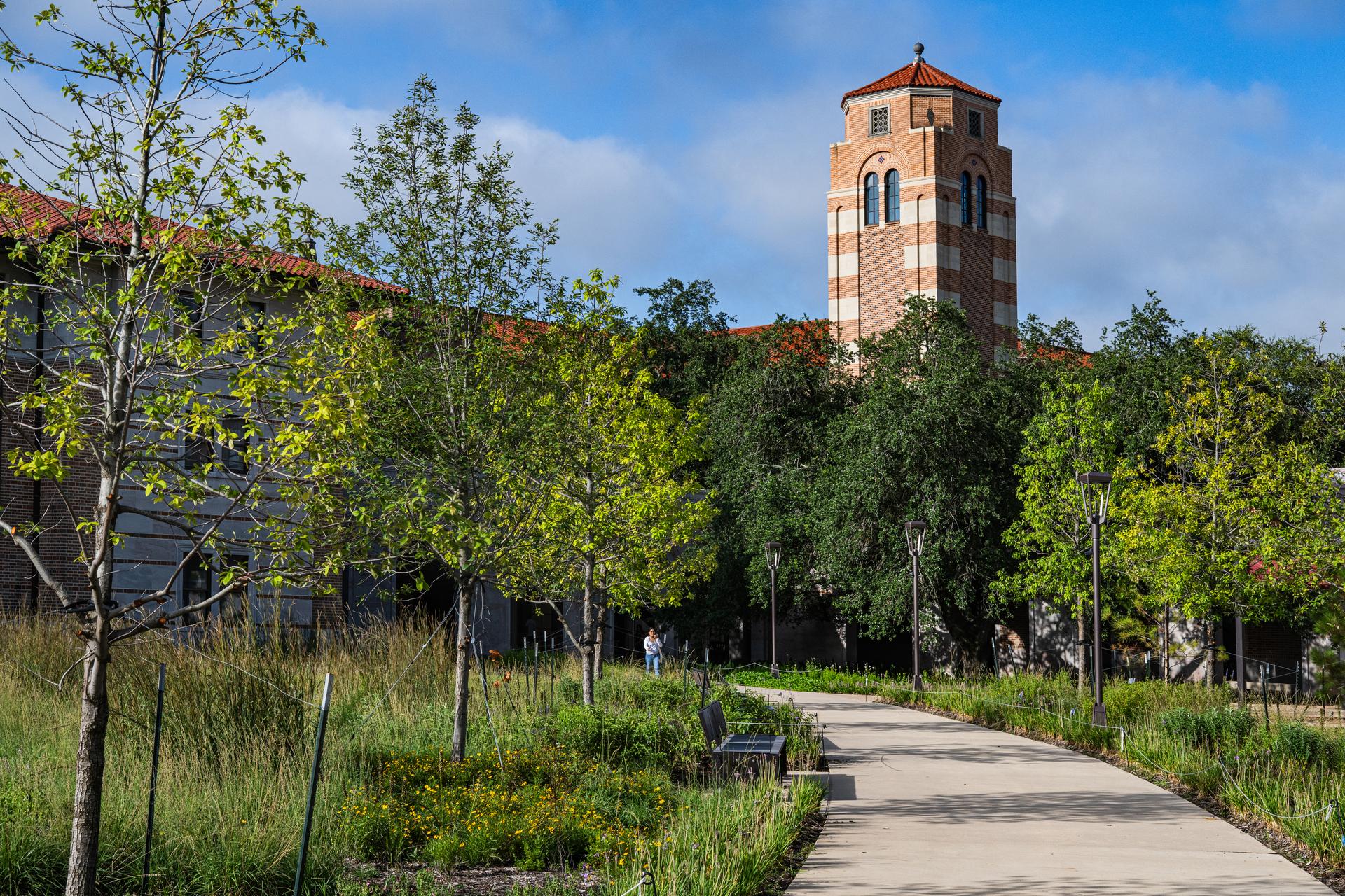 Humanities Building showing Morris R. and Mavis C. Pitman Tower
