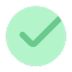 a green tick in a circle
