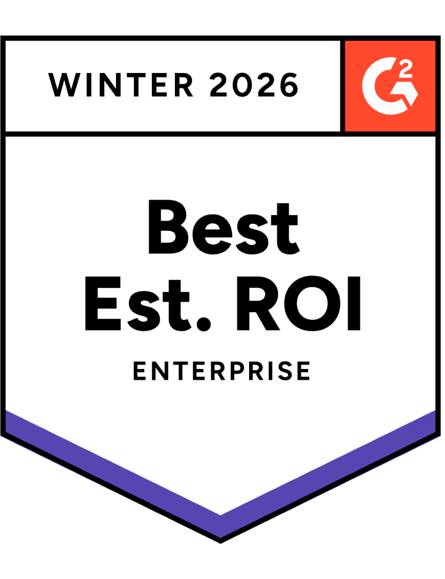 Best Est ROI - G2 badge
