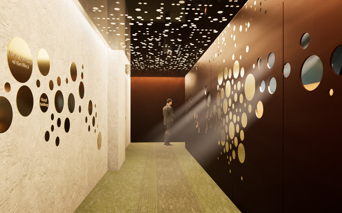 A visually striking installation