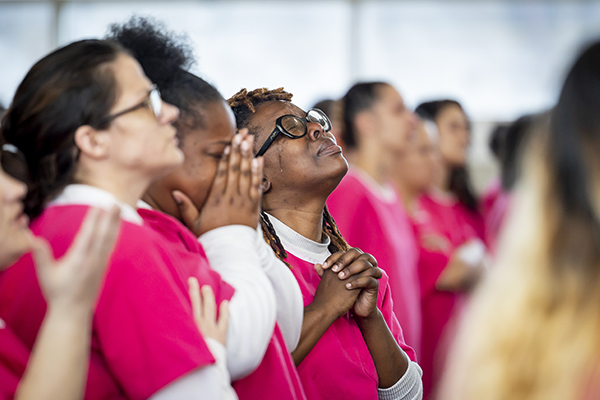 Your monthly gift can provide 12 or more Bibles throughout 2025 to help prisoners like these women discover the Good News and encounter Jesus.