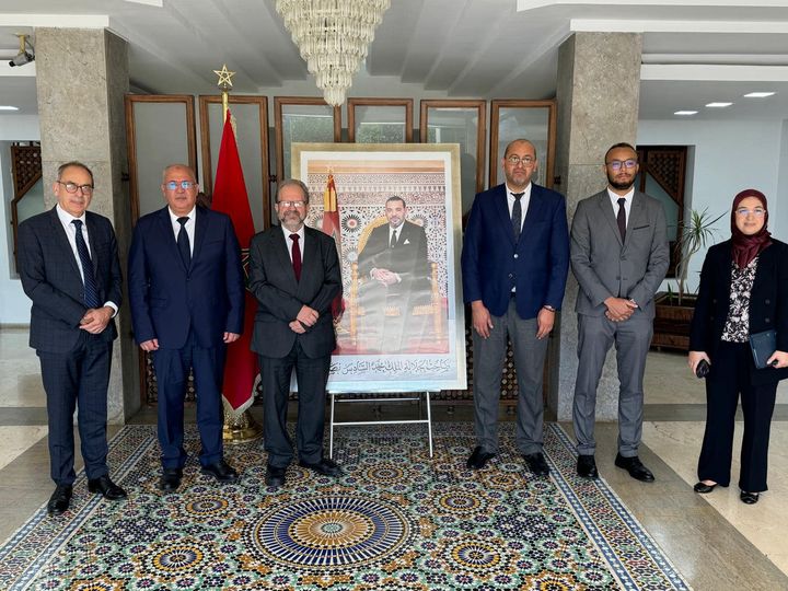 Yesterday we held wide-ranging discussions on developing connections between Gibraltar and Morocco with the Secretary General of the Transport and Logistics Ministry, Khalid Cherkaoui, the Maritime Senior Manager, Houmaidi Youssef and their team. Many possibilities emerged that we will continue to explore together. Great support as ever from HM Ambassador to Morocco Simon Martin.