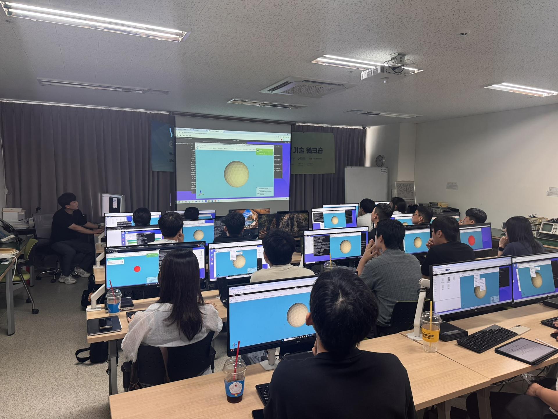 a woman wearing blue gloves and white coat