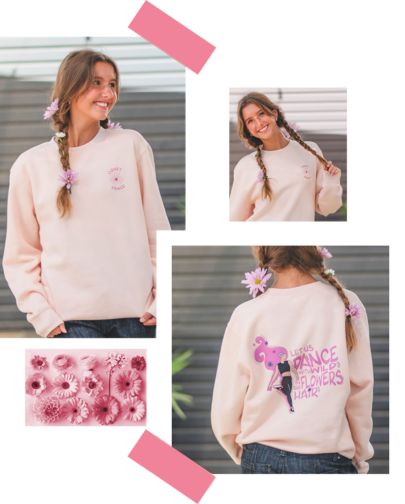 Wild Flowers Sweatshirt for Dancers