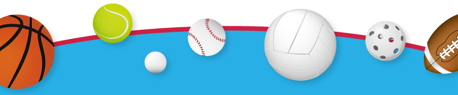 Graphic of various sports balls