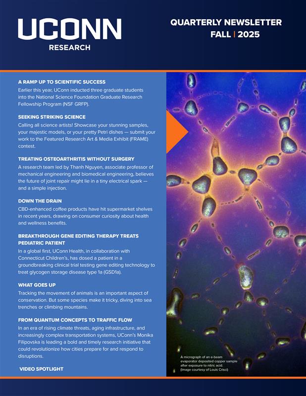 UConn Research Quarterly Newsletter Fall 2025 title