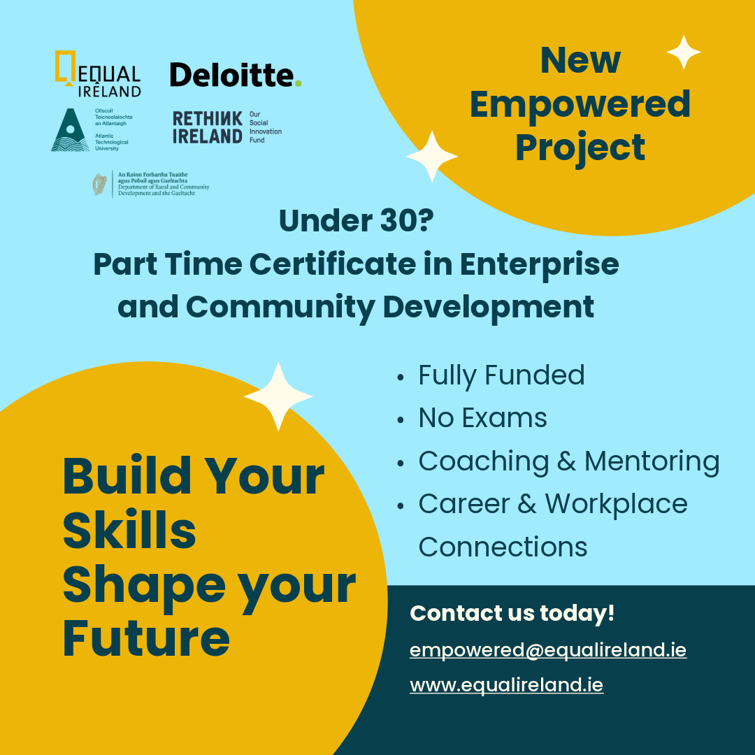 New empowered project under 30? Part time certificate in Enterprise and community development
