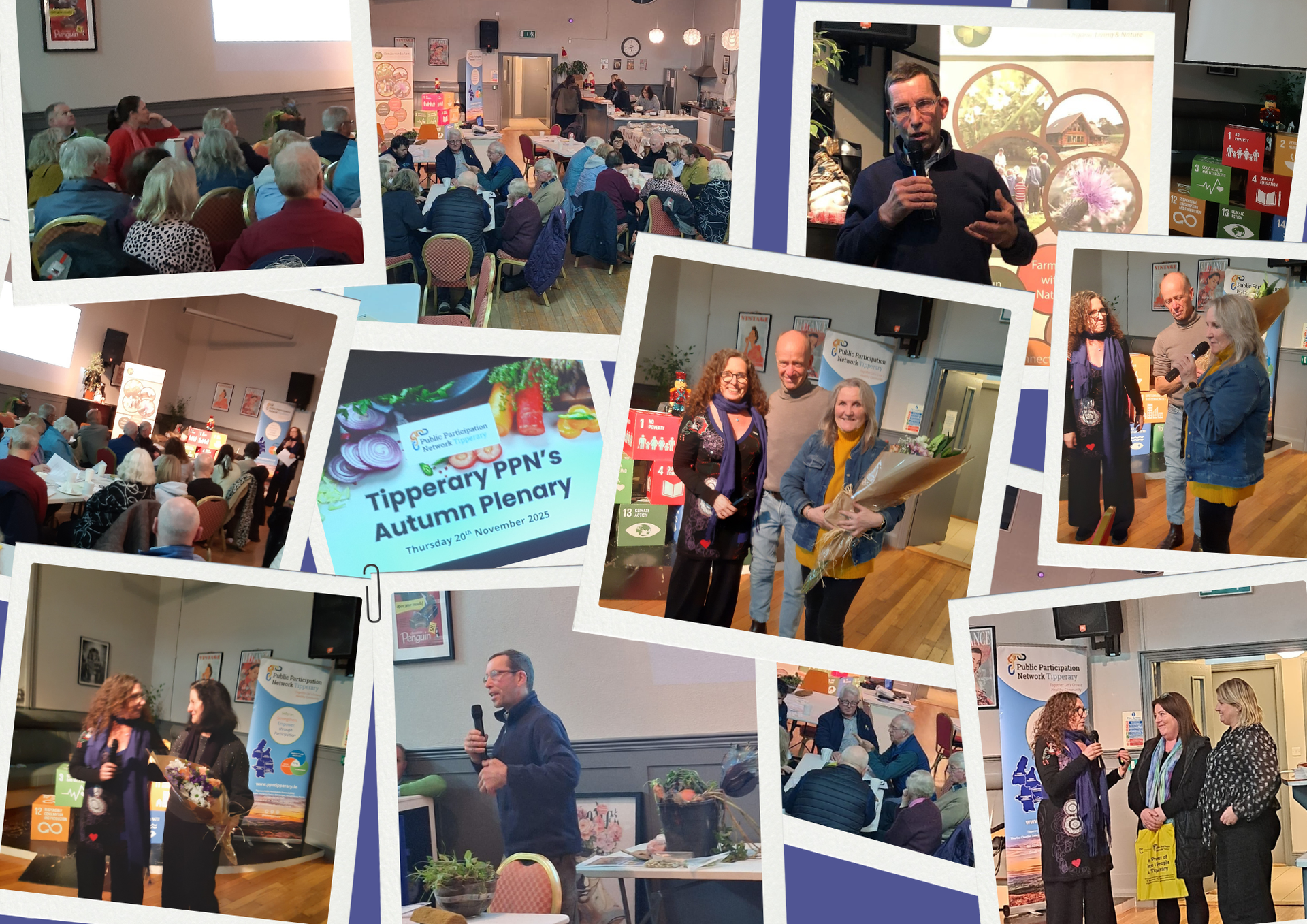 collage of photos of people at the plenary