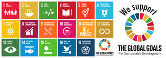 We support the global goas for sustainable development