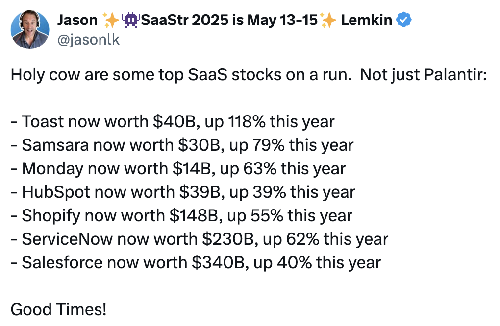 Is SaaS Back? (TL;DR: It Sure Feels Like It)