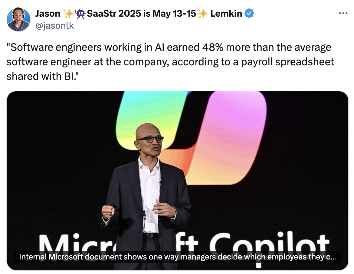 Microsoft Pays Its AI Engineers 48% More. What About You?