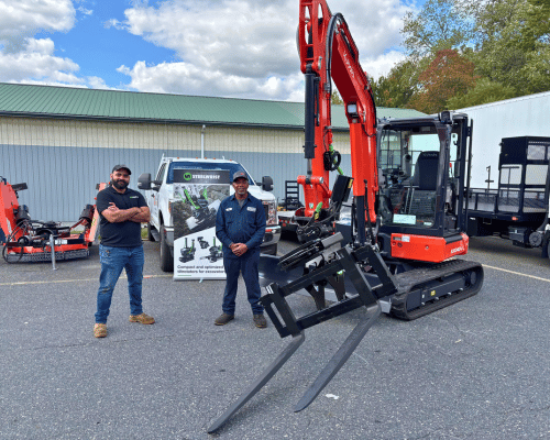 All Roads Kubota technician and Steelwrist representative All Roads Kubota technician and Steelwrist representative