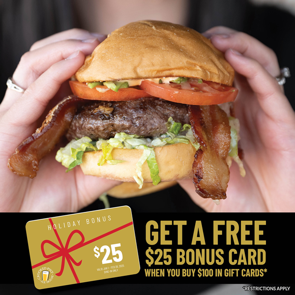 CROOKED PINT | Get a free $25 bonus card when you buy $100 in gift cards