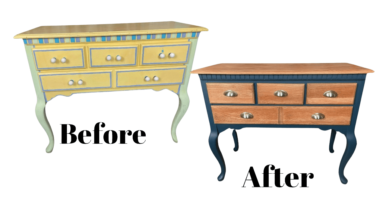desk before and after