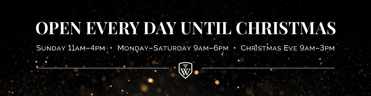 Open every day until Christmas | Sunday 11am-4pm | Monday-Saturday 9am-6pm | Christmas Eve 9am-3pm