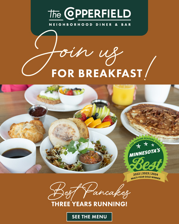 The copperfield neighborhood diner and bar | join us for breakfast! best pancakes 3 years running | see the menu