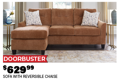 $629.99 Sofa with Reversible Chaise