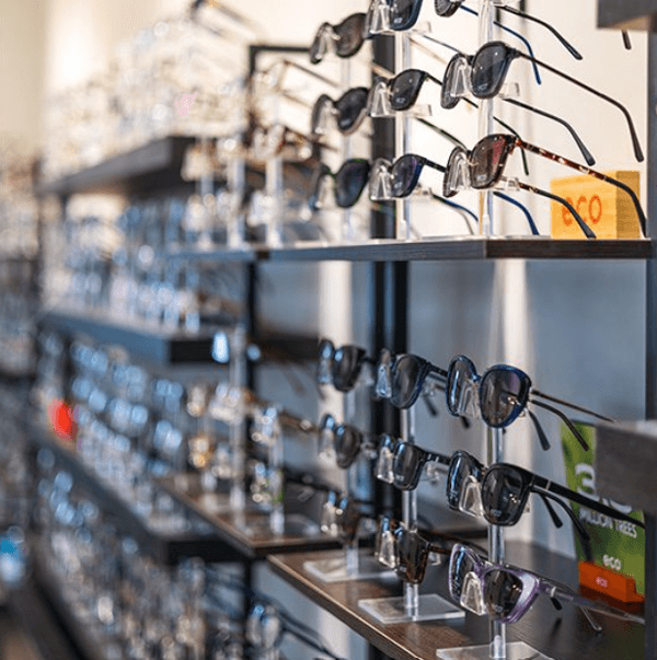 Eyewear on display