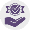 hand with check mark
