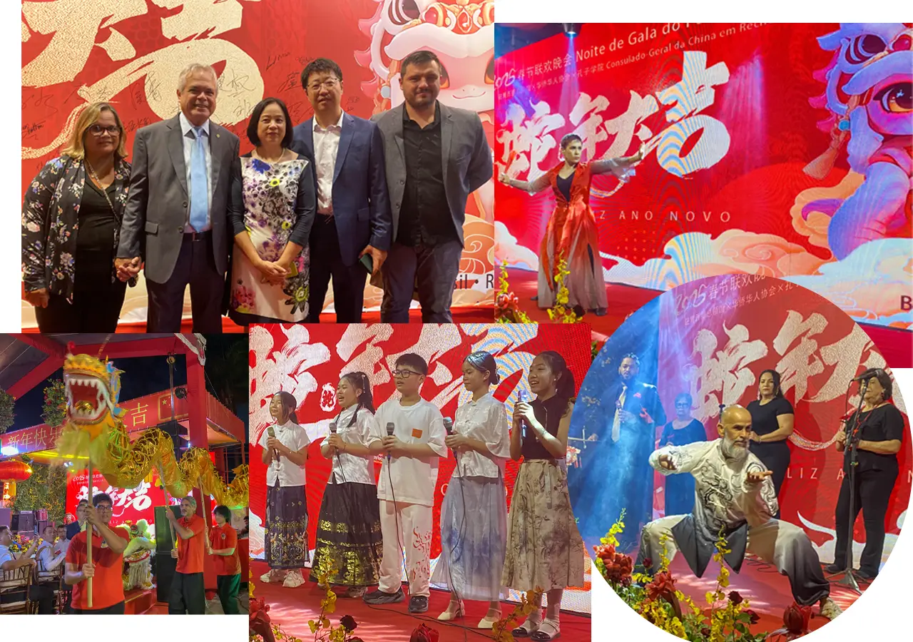 Apresentações da cultura chinesa realizadas durante o Festival de Primavera 2025