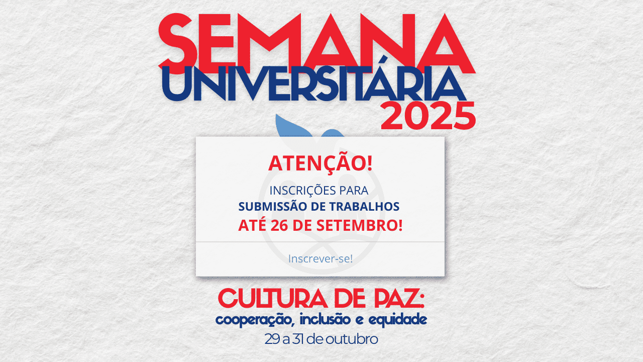Semana Universitária UPE 2025 - Submissão de trabalhos até 26 de setembro