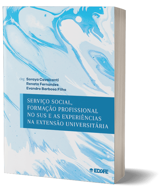 Capa do livro Serviço Social, formação profissional no SUS e as experiências na extensão universitária