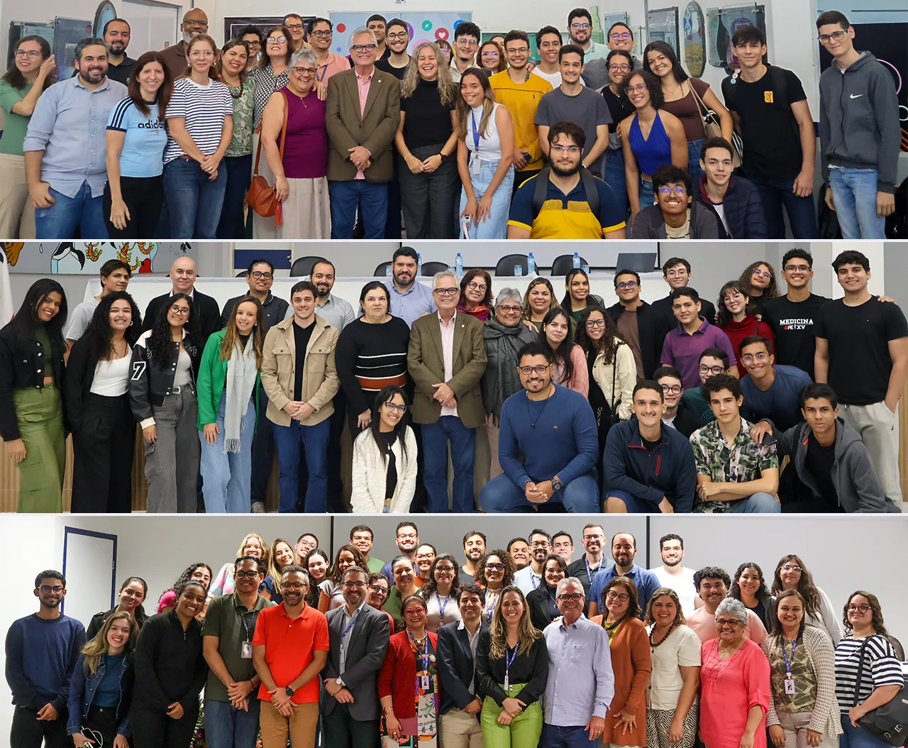 Gestores e membros da comunidade acadêmica da Universidade de Pernambuco, durante as atividades nos campi Arcoverde, Caruaru e Garanhuns