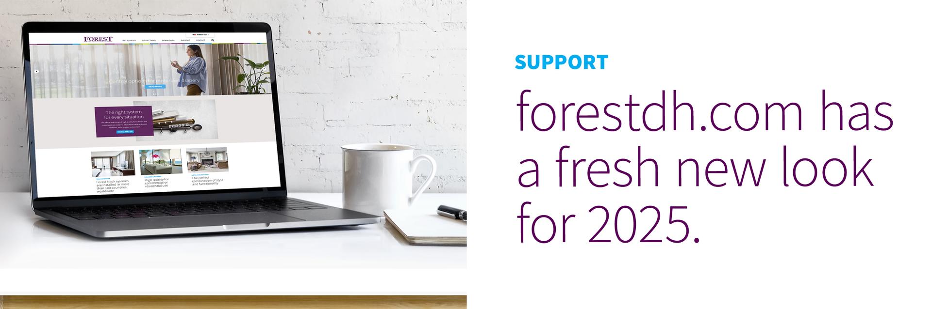 Fresh new look on the Forest Drapery Hardware website