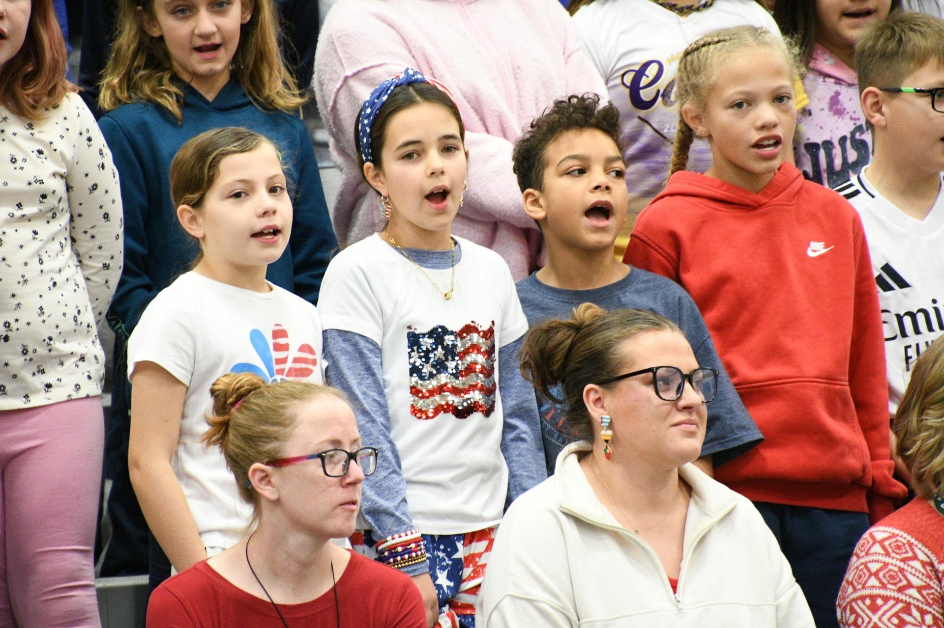 Picture of Veterans Day School Celebrations - students singing