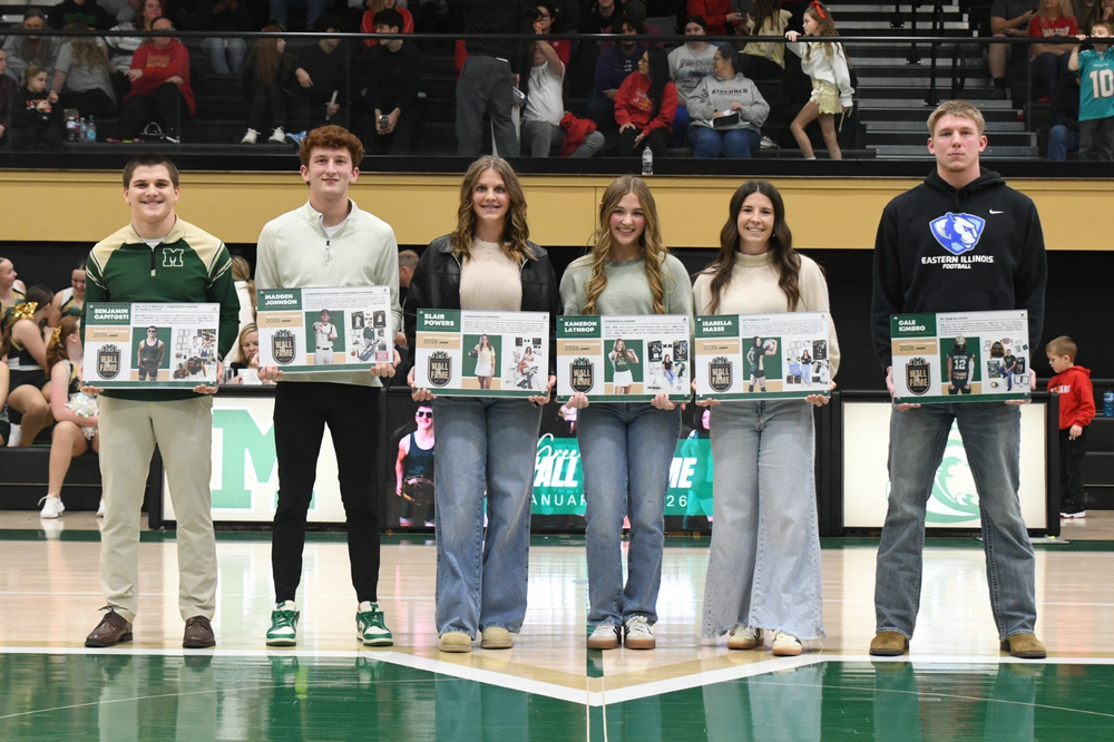WOF Induction Ceremony. Pictured with awards from left to right are Benjamin Capitosti, Madden Johnson, Blair Powers, Kameron Lathrop, Isabella Masse, and Cale Kimbro.
