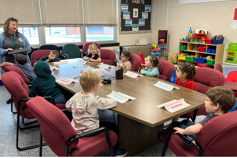 Picture of Franklin Preschool's Student Lighthouse Team's First Meeting in January