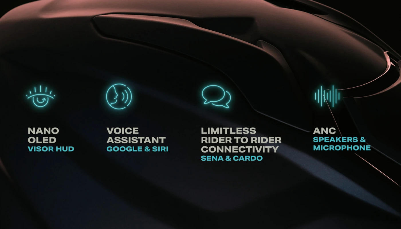 Capacete Shoei GT Air 3 Smart com realidade aumentada e IA - Foto 9