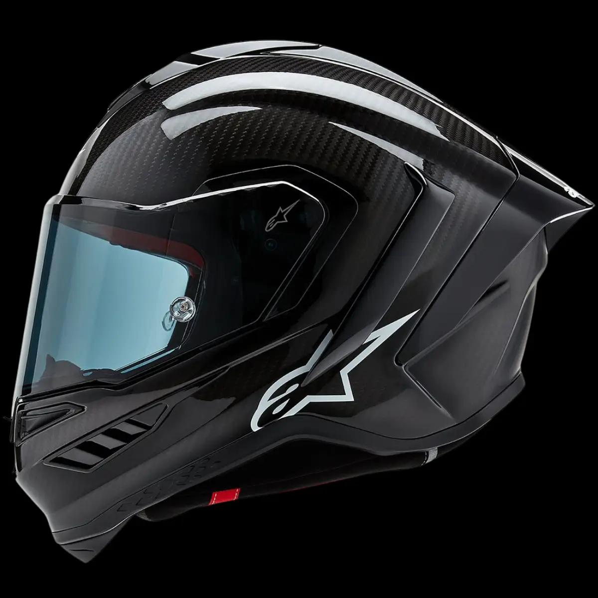 Capacete Alpinestars Supertech R10 Monocolor Preto (Fibra de Carbono)
