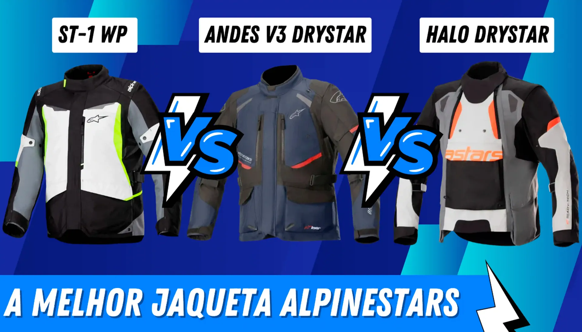 Melhor jaqueta Alpinestars: ST-1, Andes ou Halo