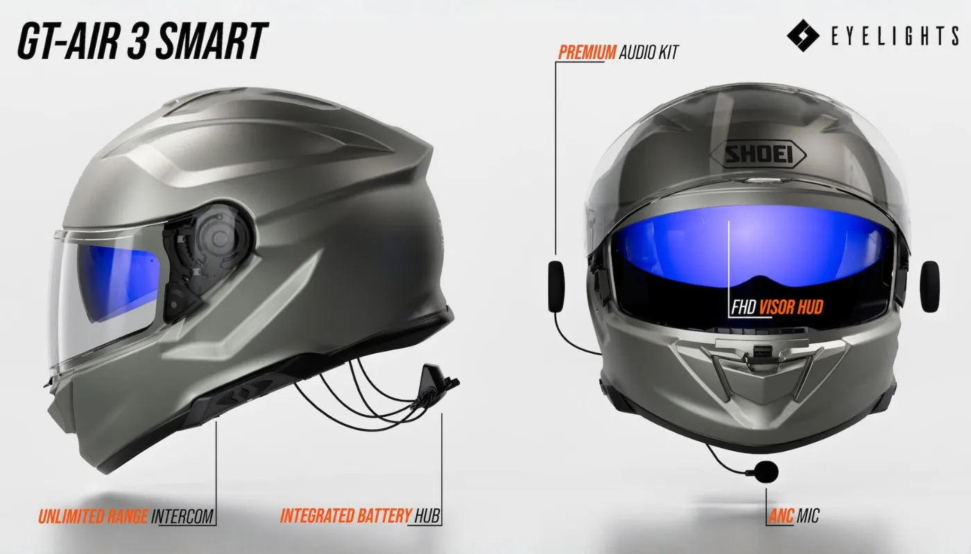 Novo Shoei GT Air 3 Smart com realidade aumentada