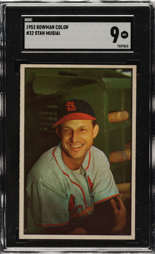 1953 Bowman Color #32 Stan Musial SGC MINT 9 - 1 of 4 - Highest Graded!